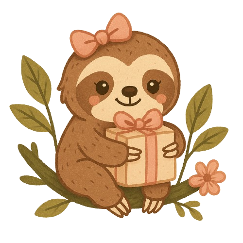 Perezosa con regalo